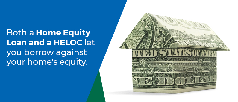 Both a Home Equity Loan and a HELOC let you borrow against your home's equity.